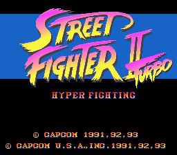 Street Fighter II Turbo - Hyper Fighting (USA) Title Screen